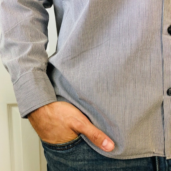 Banana Republic Italian Fitted Dress Shirt S 14.5 - Picture 3 of 7